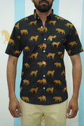 Black Leopard Printed Shirt