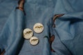 White Panther Metal Button