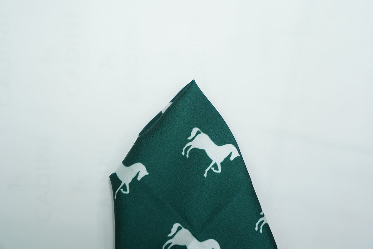 Emerald Horse Pocket Square