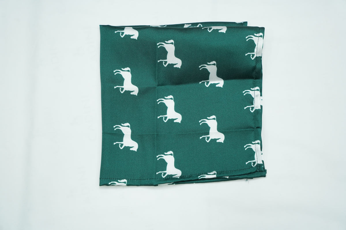 Emerald Horse Pocket Square