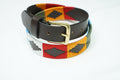 Multicolor Geometric Leather Belt