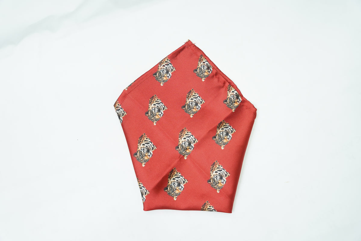 Crimson Tiger Pocket Square