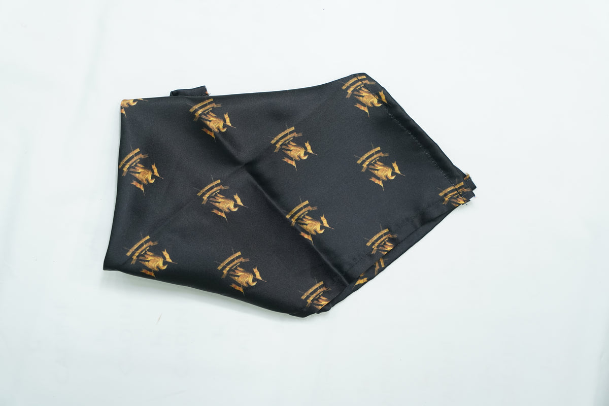 Black Rajput Eagle Pocket Square