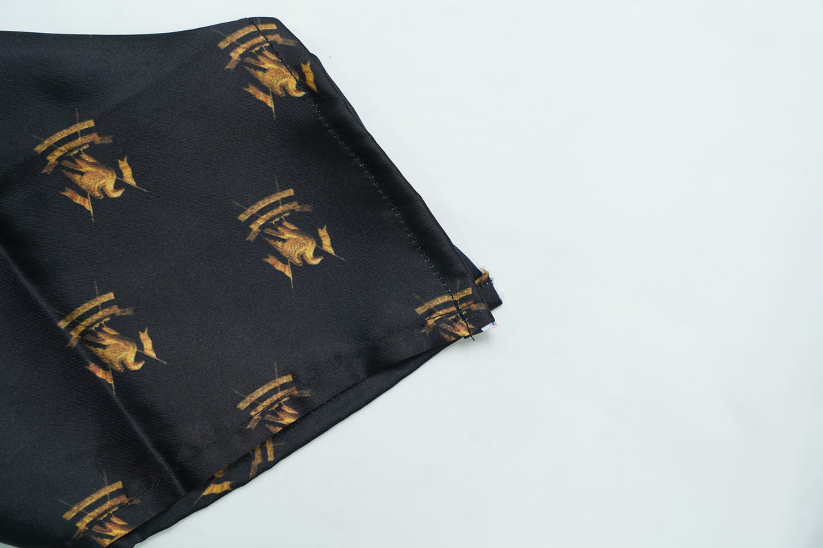Black Rajput Eagle Pocket Square
