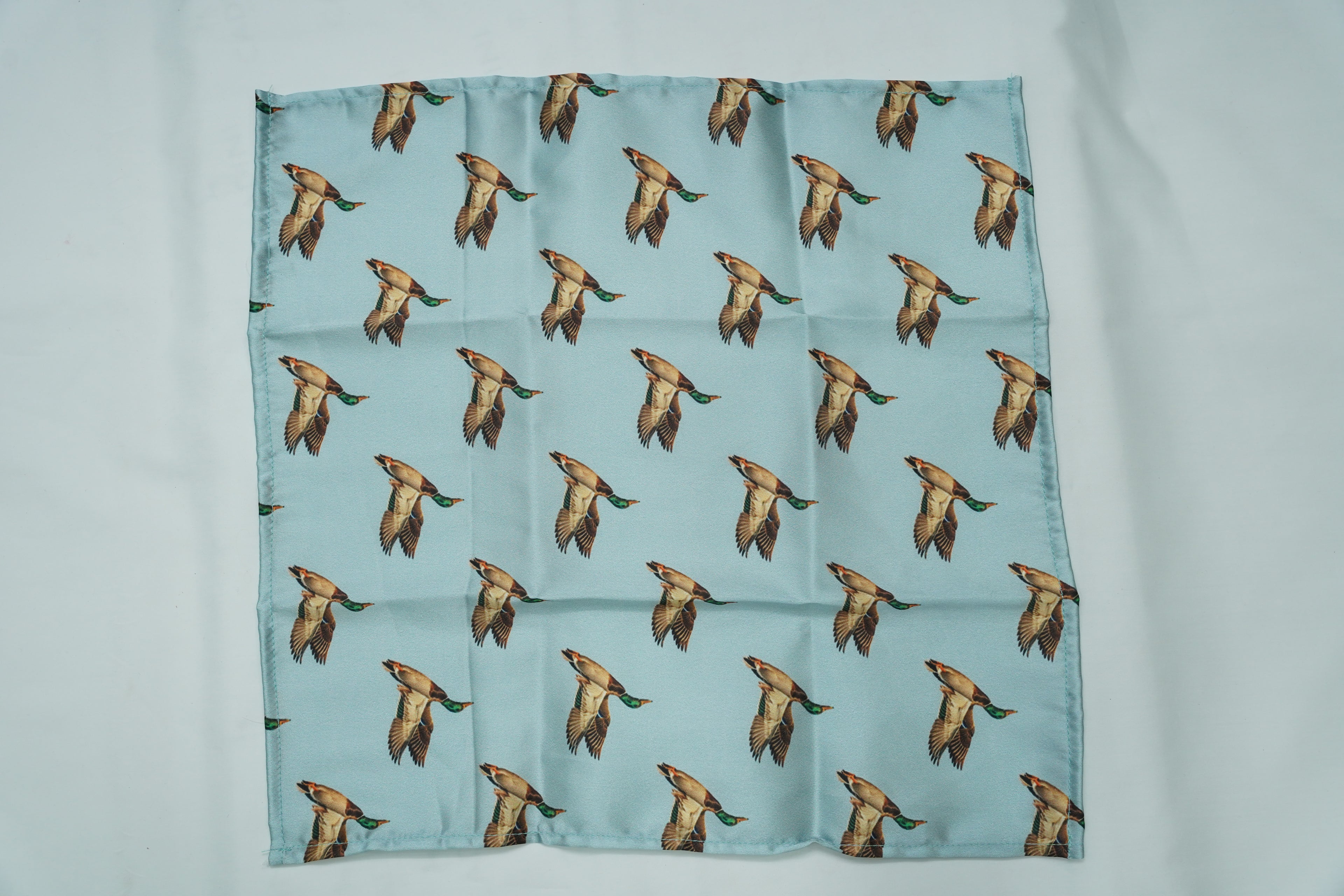 Sky Blue Flying Bird Pocket Square