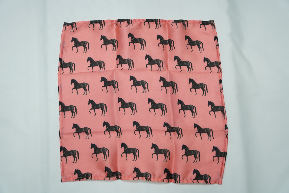 Blush Pink Horse Pocket Square