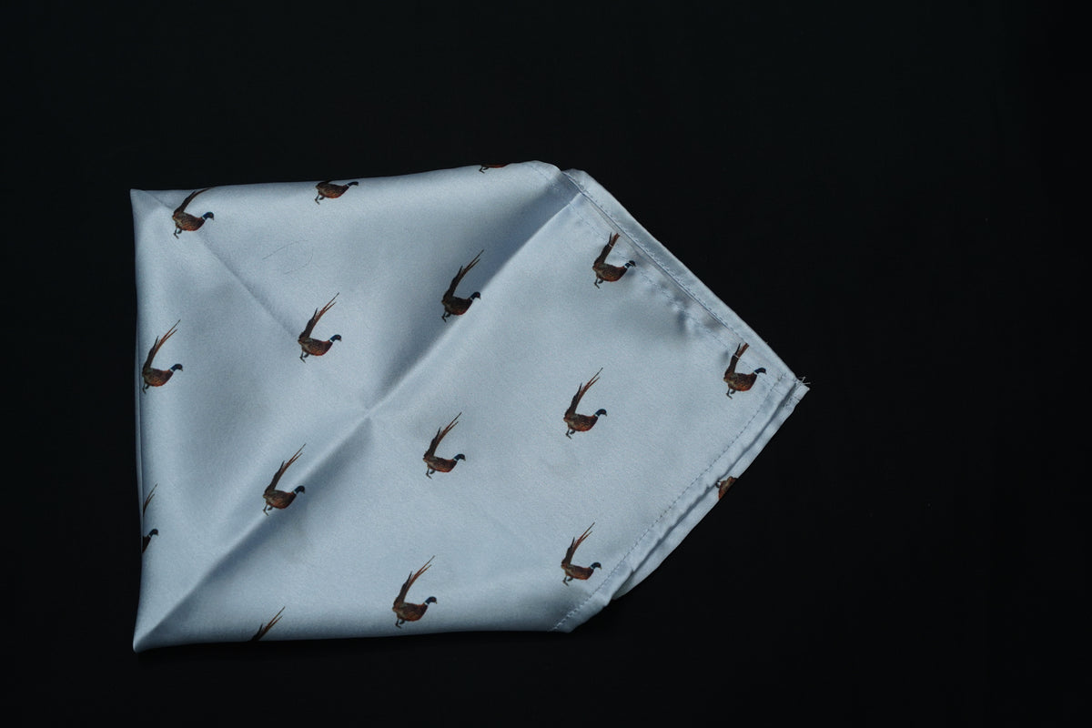 White Bird Pocket Square