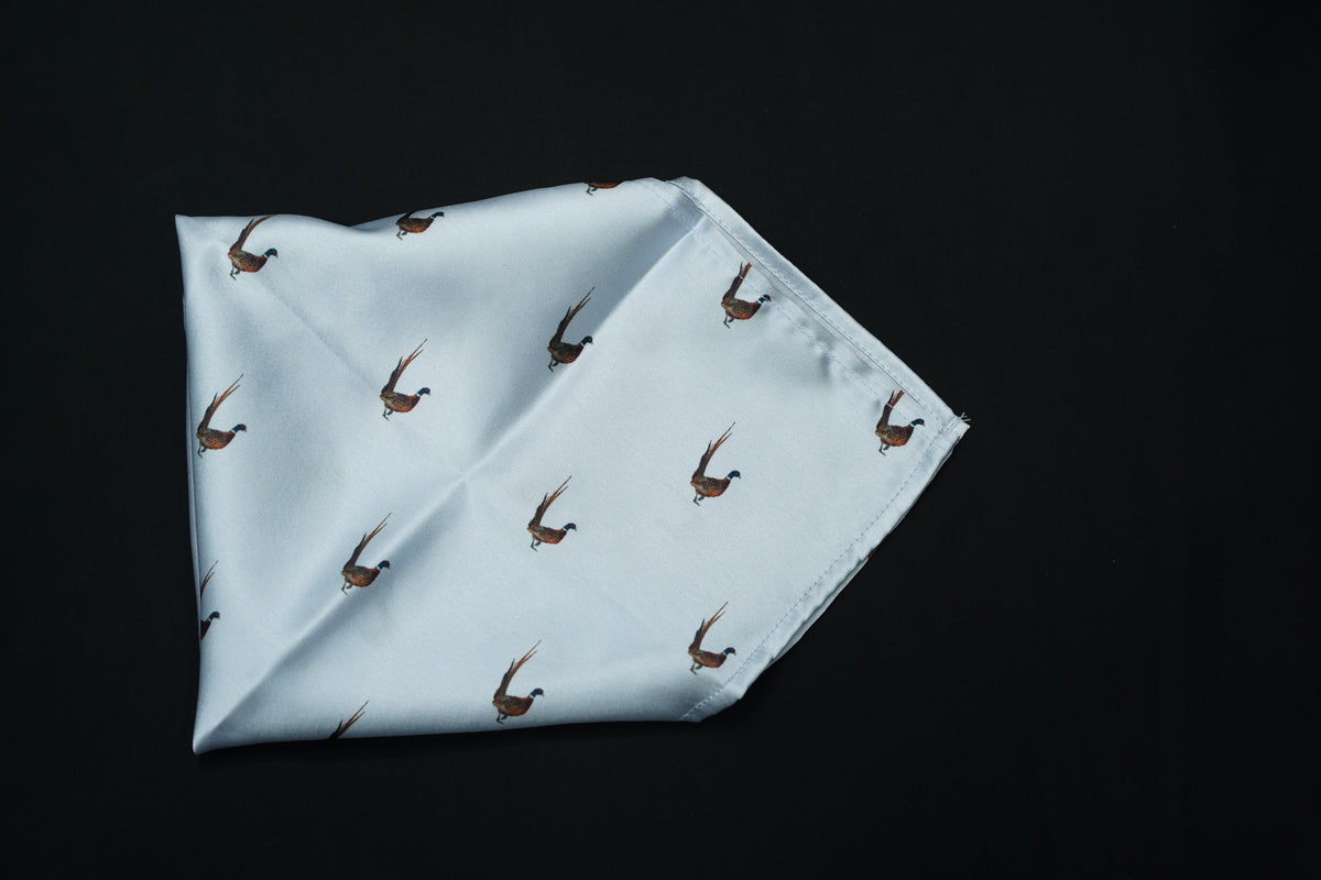 White Bird Pocket Square