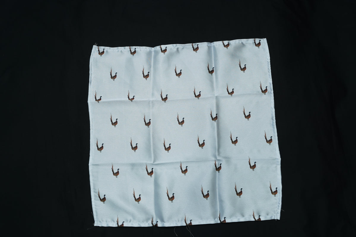 White Bird Pocket Square