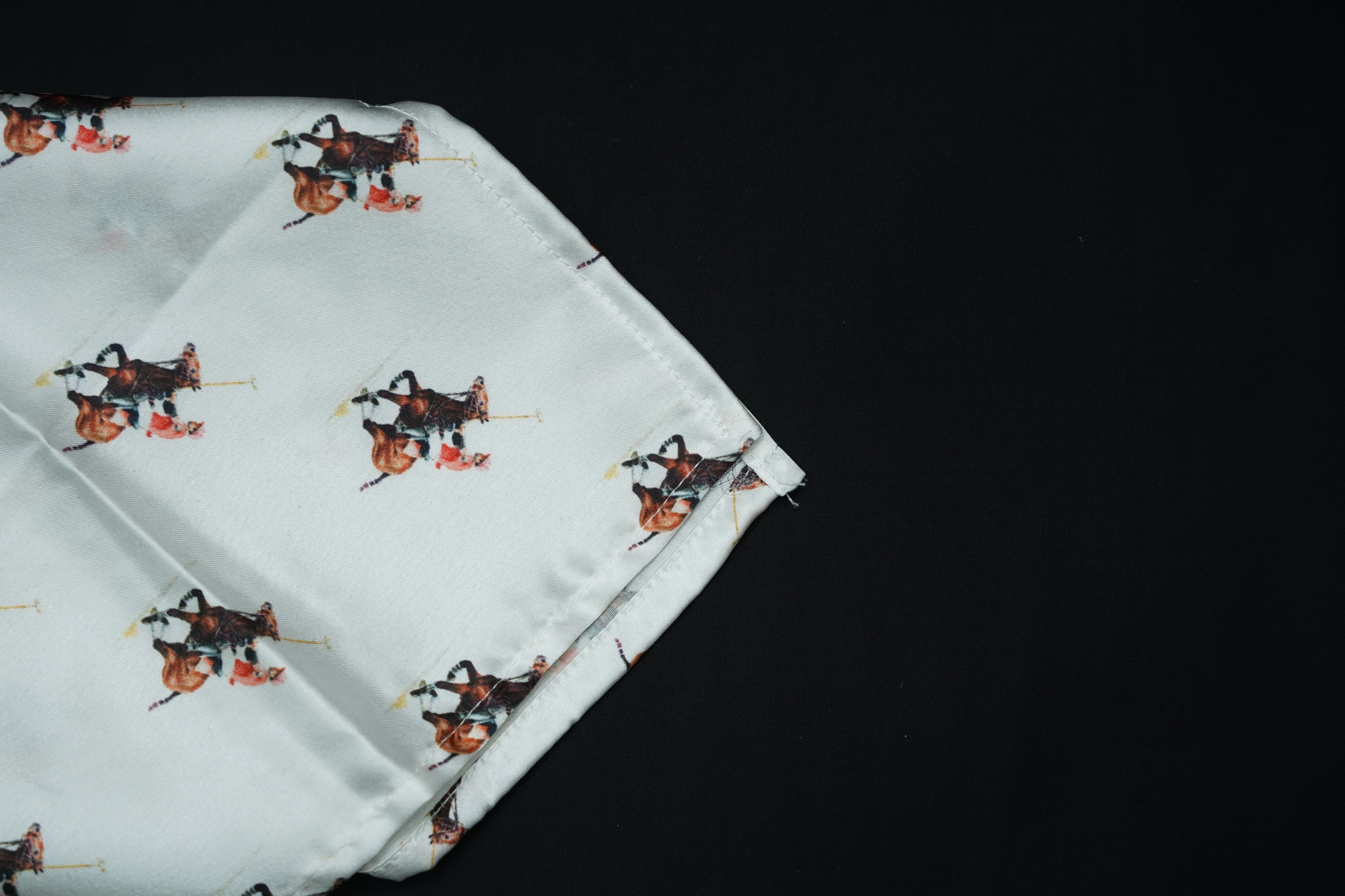 White Rajput Warrior Pocket Square