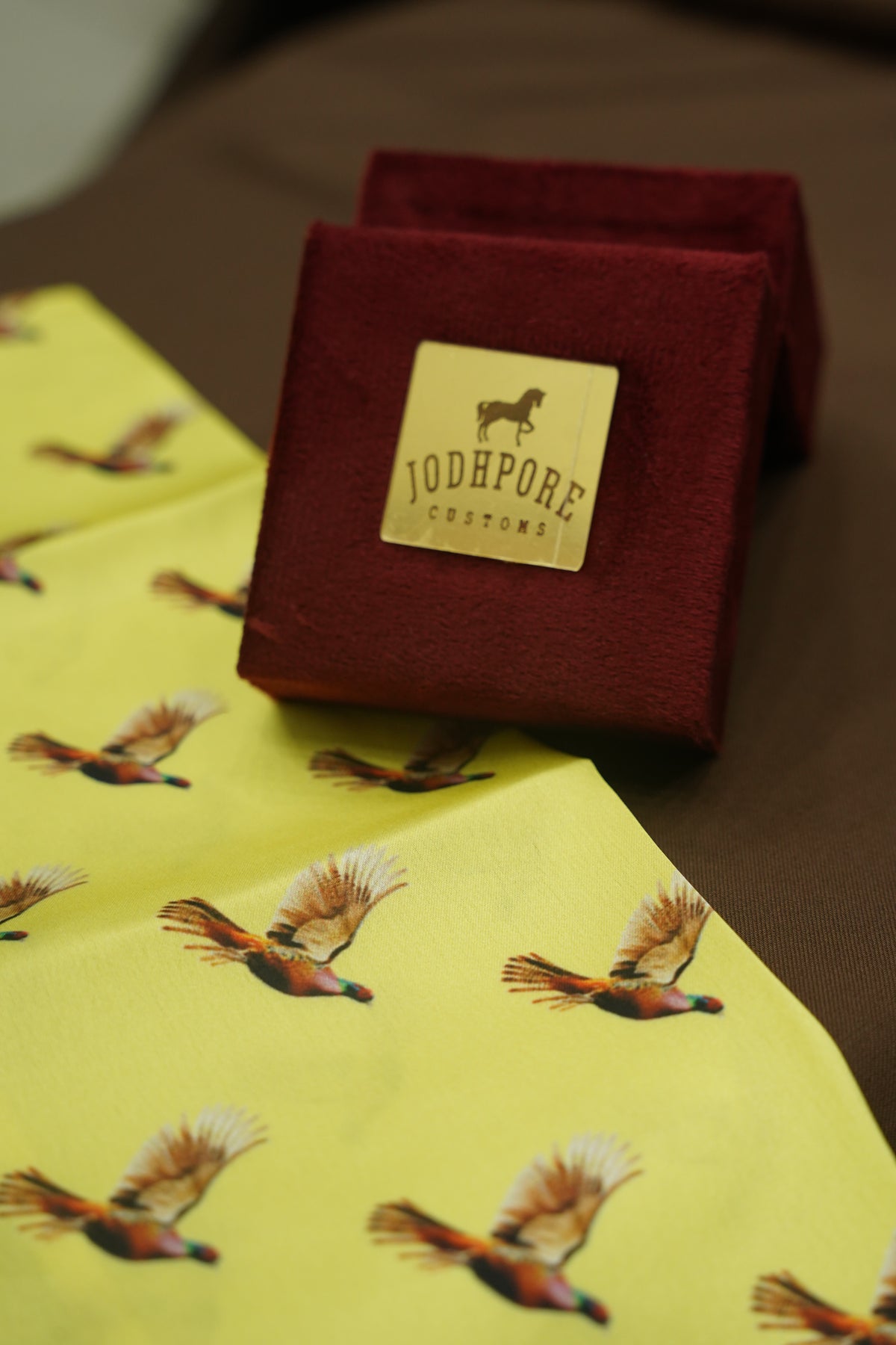 Yellow Flying Bird Pocket Square