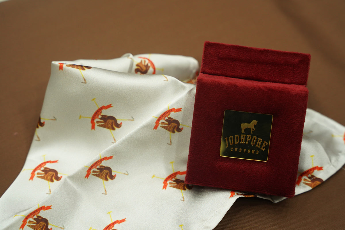 White Rajput Eagle Pocket Square