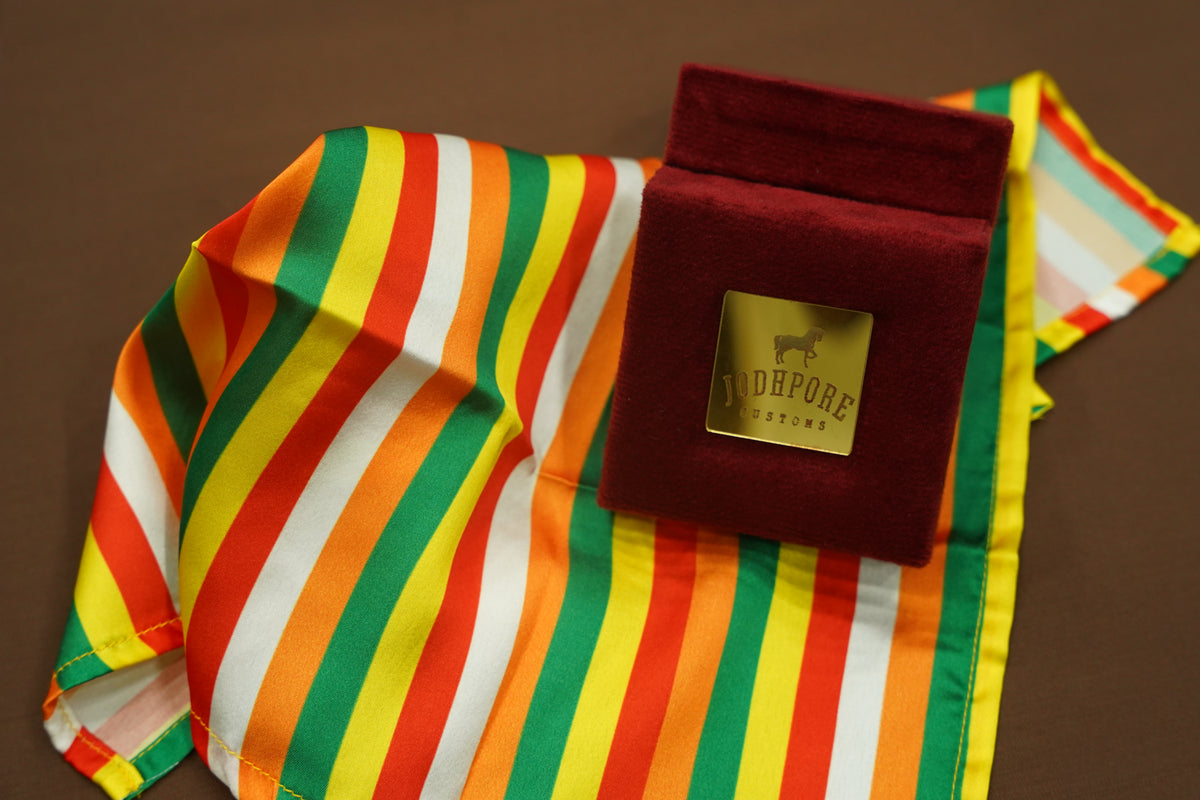 Multicolor Stripe Pocket Square