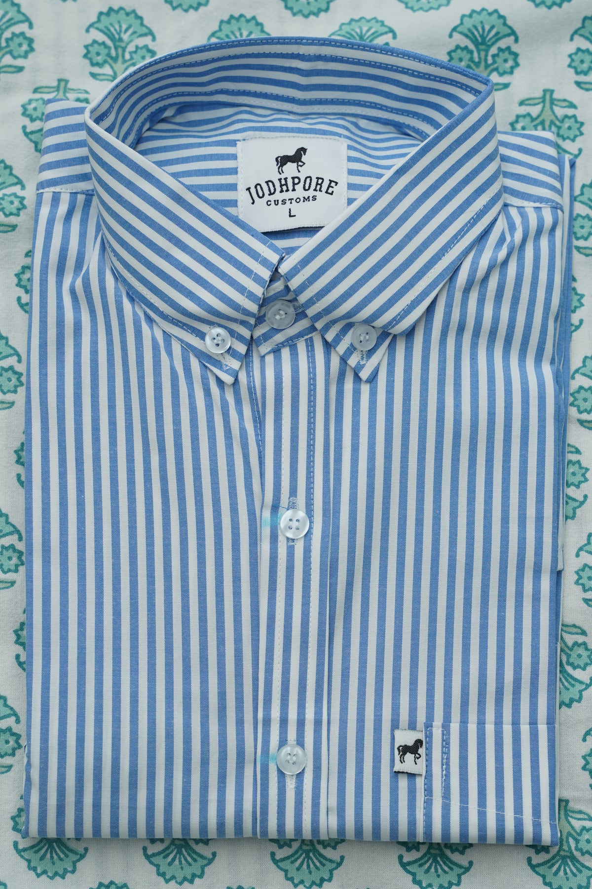 White Sky Blue Stripe Shirt