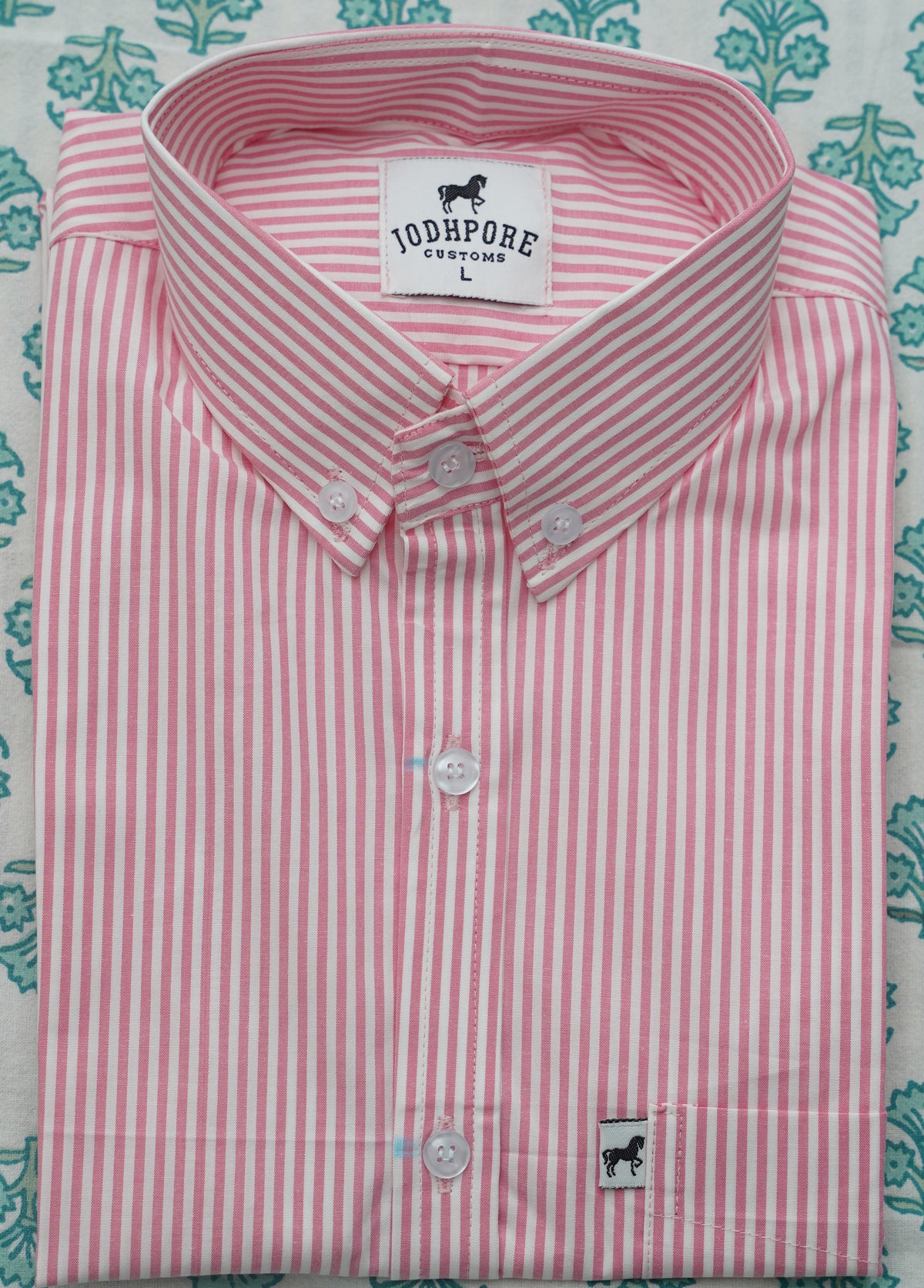 White Pink Stripe Shirt