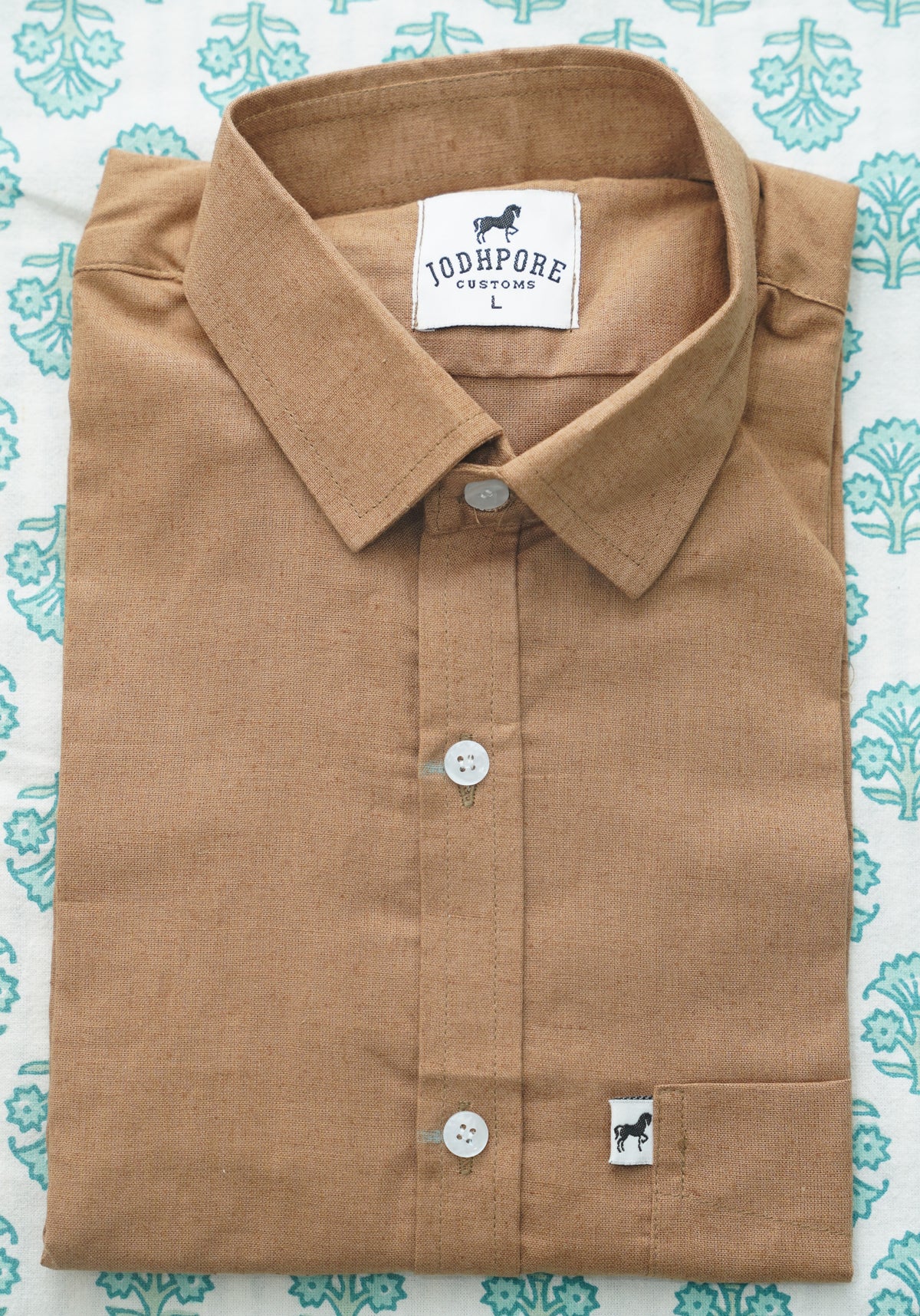 Dark Brown Plain Cotton Shirt
