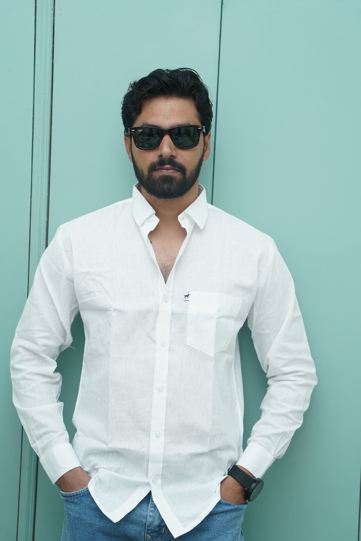 White Plain Cotton Shirt