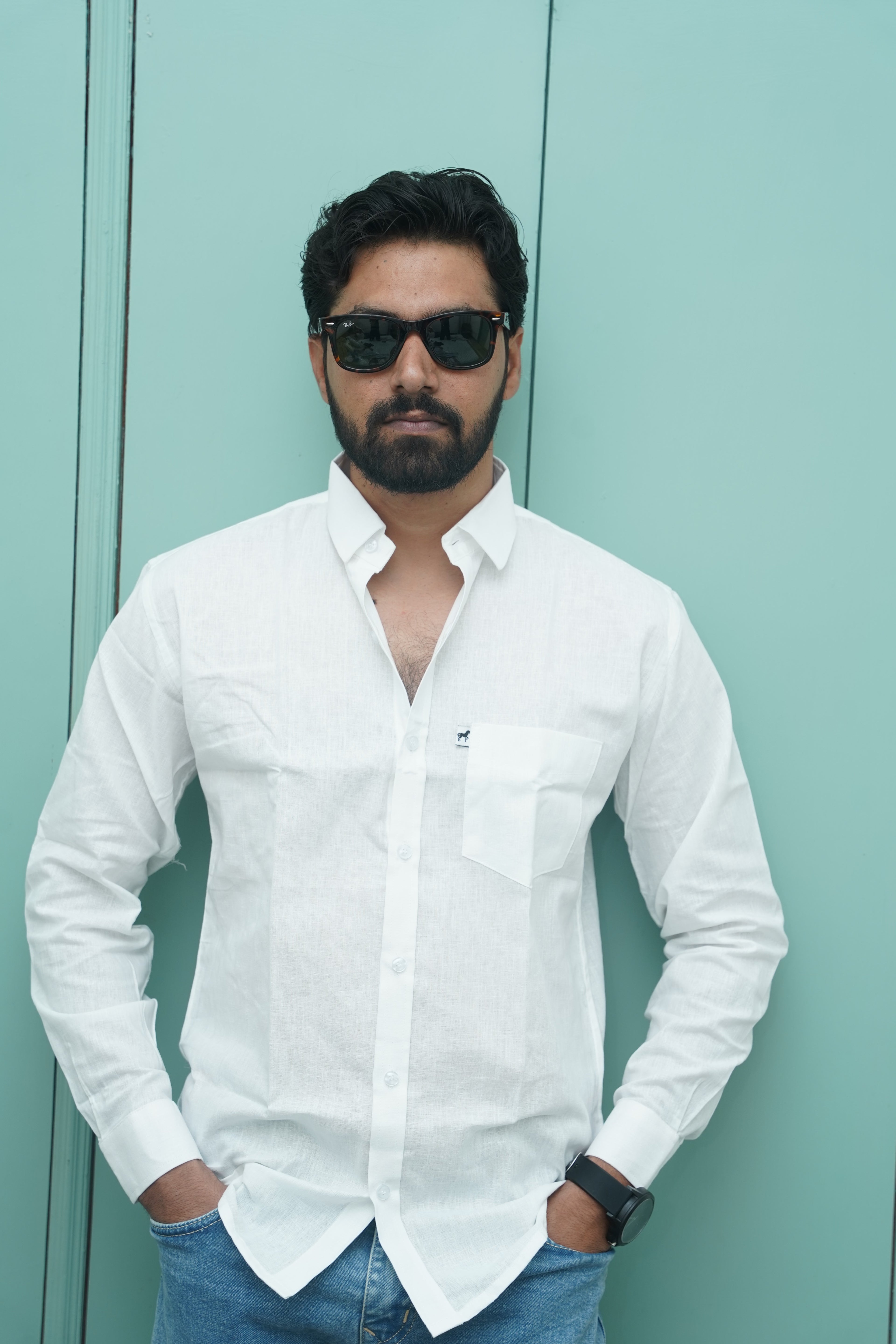 White Plain Cotton Shirt