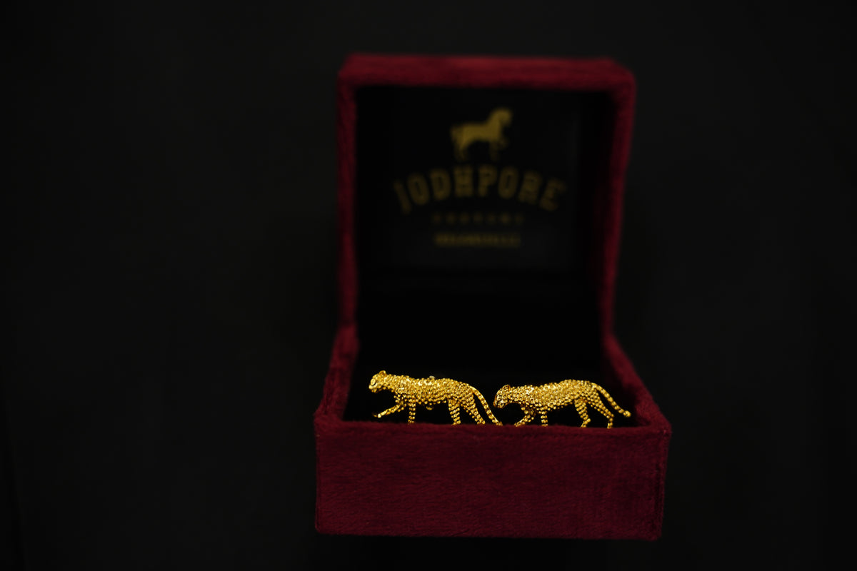 Gold Leopard Cufflinks
