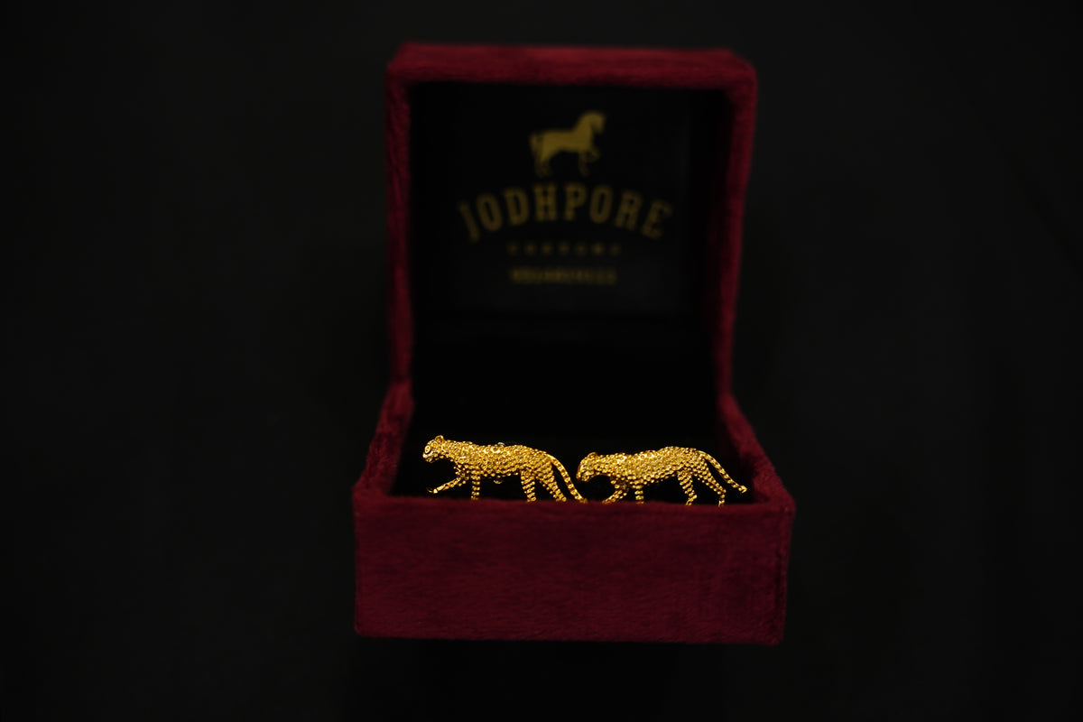 Gold Leopard Cufflinks