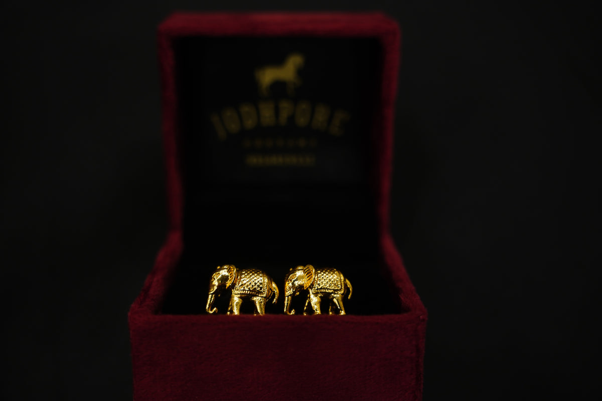 Gold Elephant Cufflinks