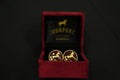 Brown Gold Horse Cufflinks