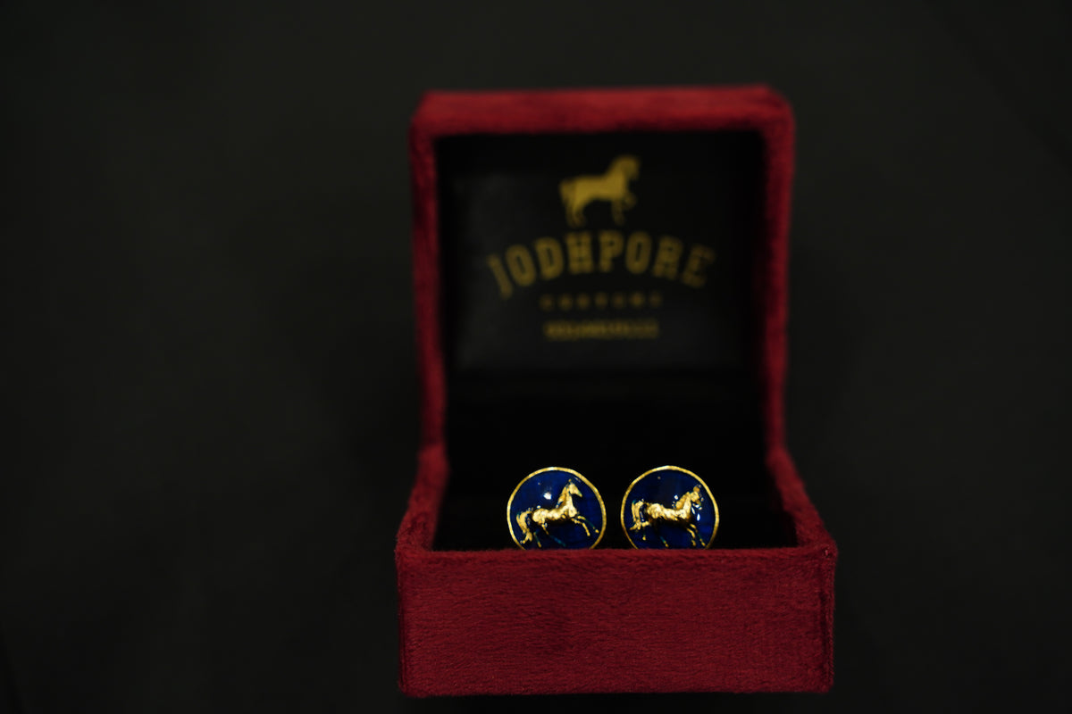 Royal Blue Horse Cufflinks