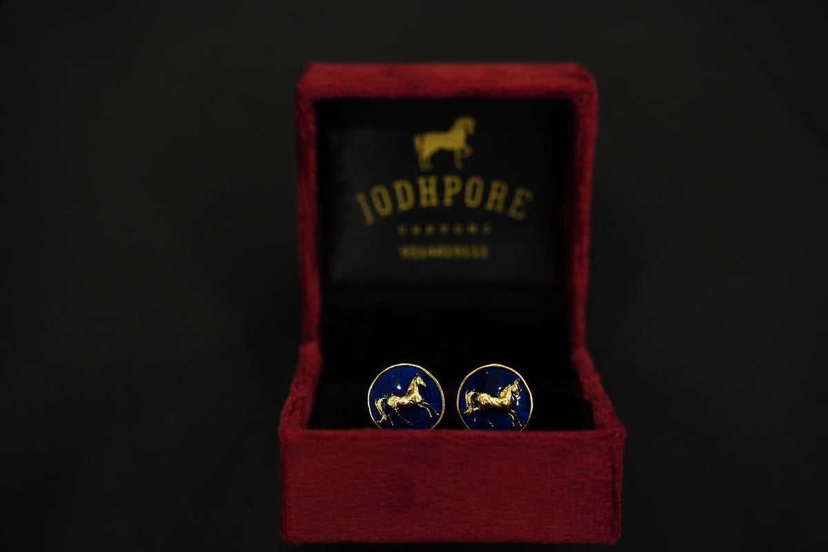 Royal Blue Horse Cufflinks