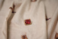 Ruby Stone Metal Button