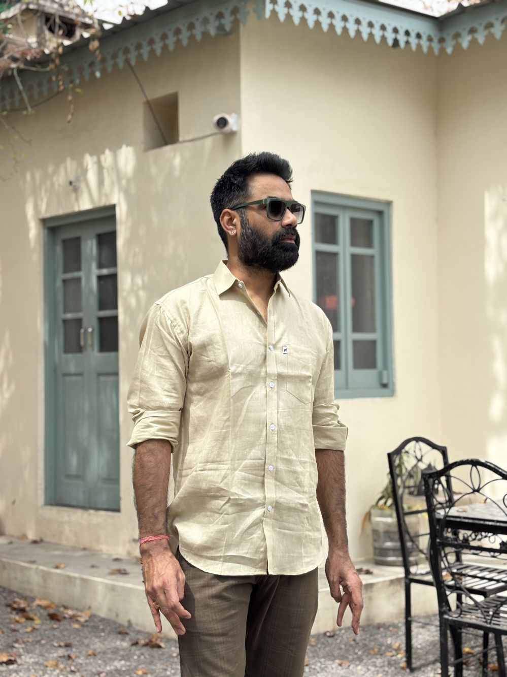 Dark Beige Plain Shirt