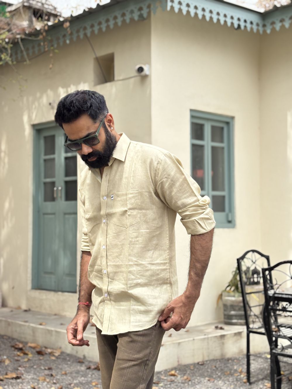 Dark Beige Plain Shirt