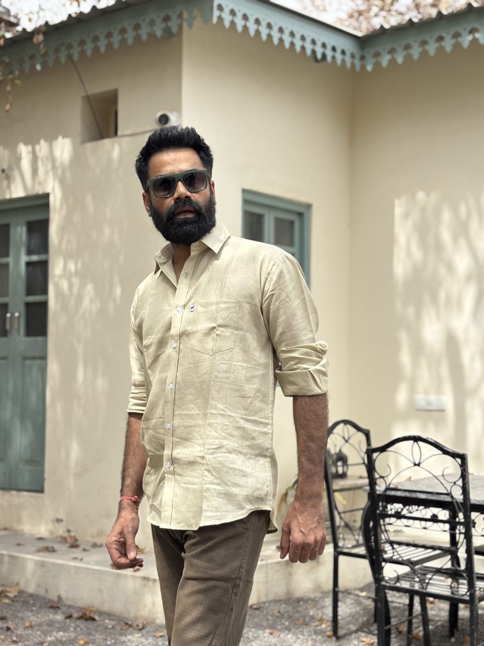 Dark Beige Plain Shirt