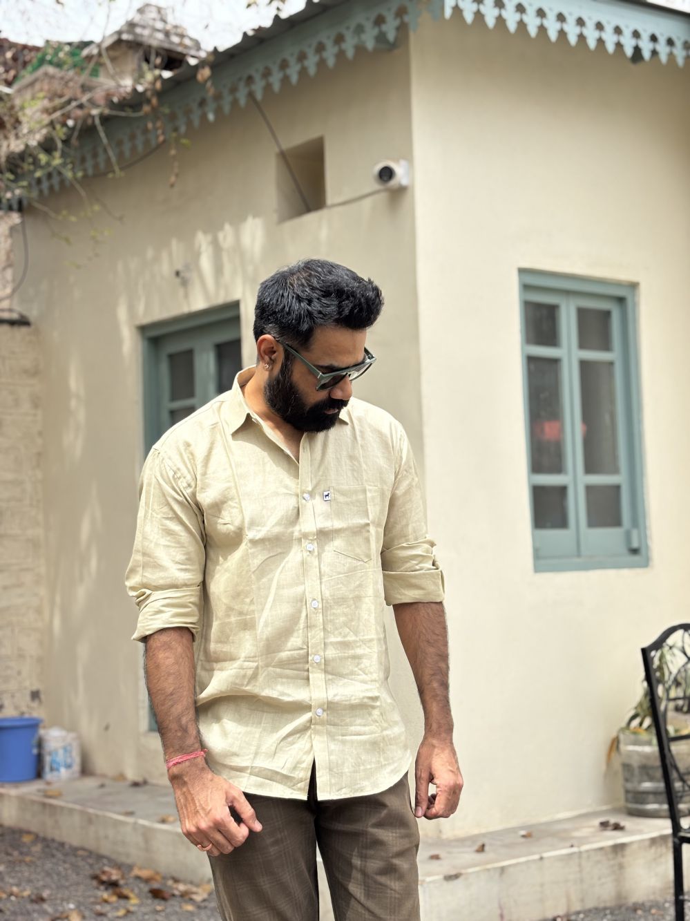Dark Beige Plain Shirt