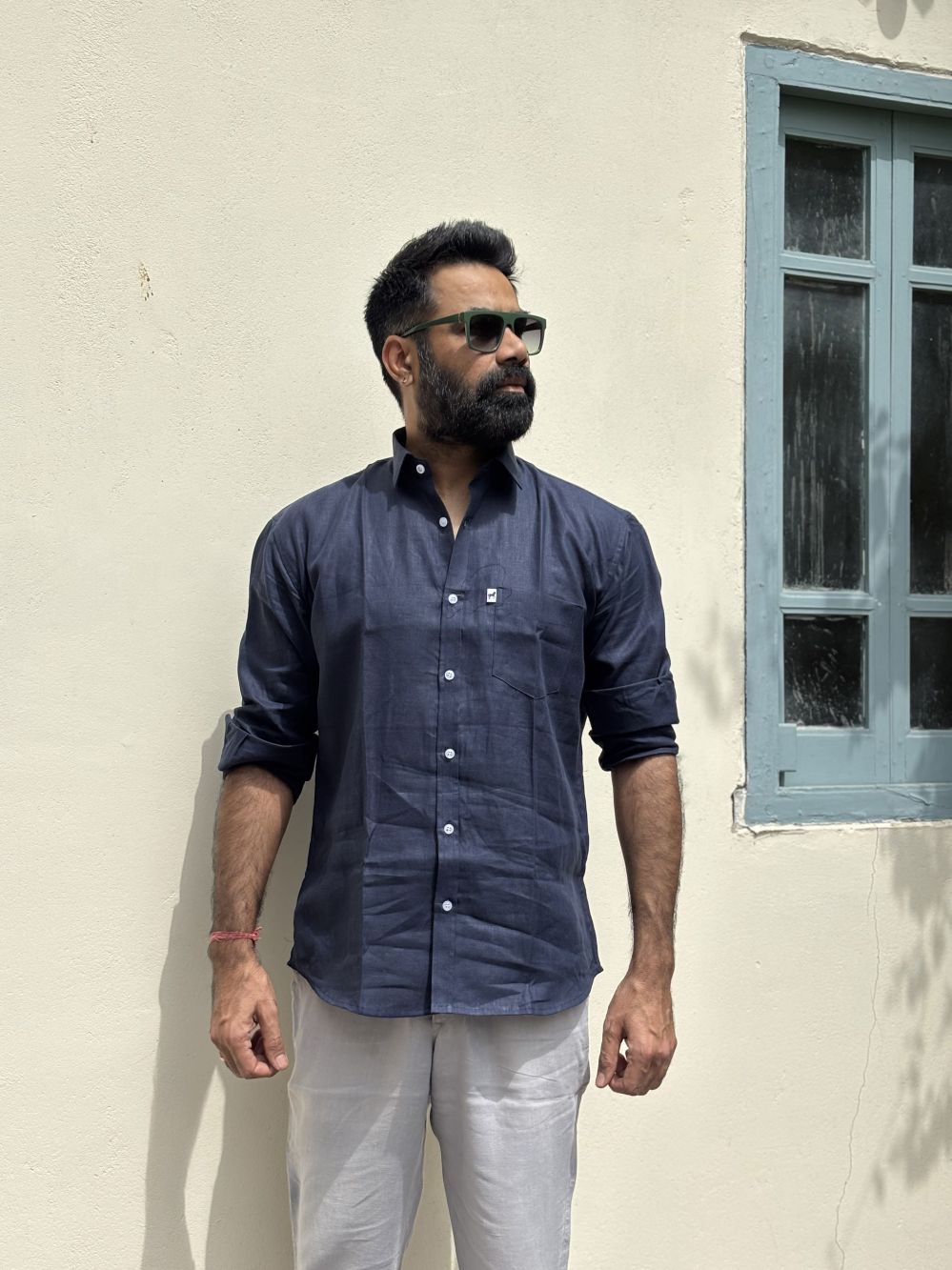 Dark Blue Plain Shirt