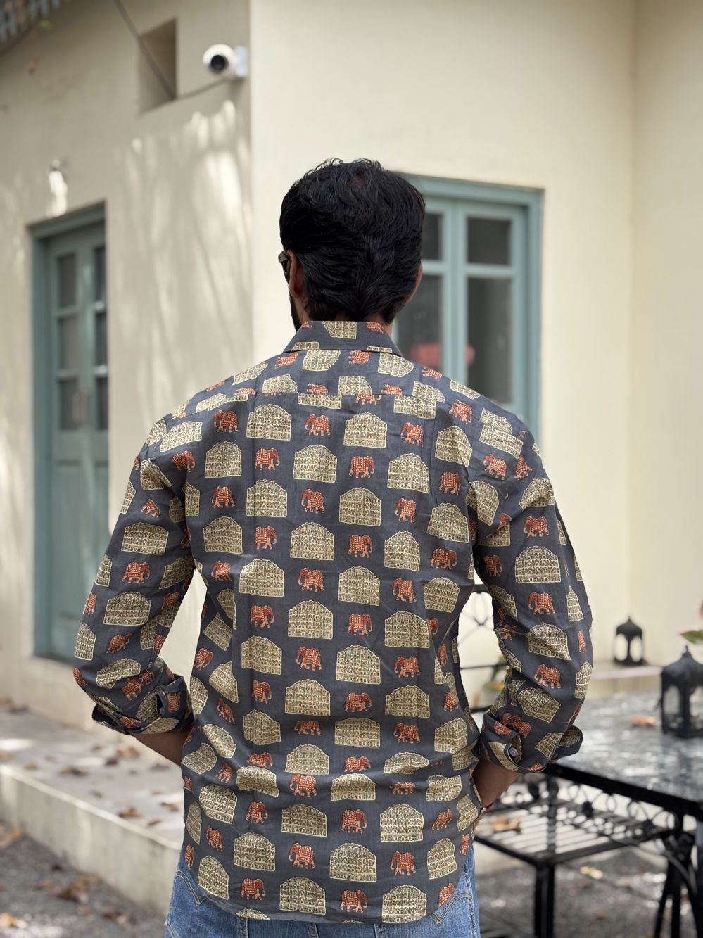 Dark Grey Printed Shirt