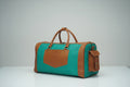 Green Brown Leather Duffle Bag