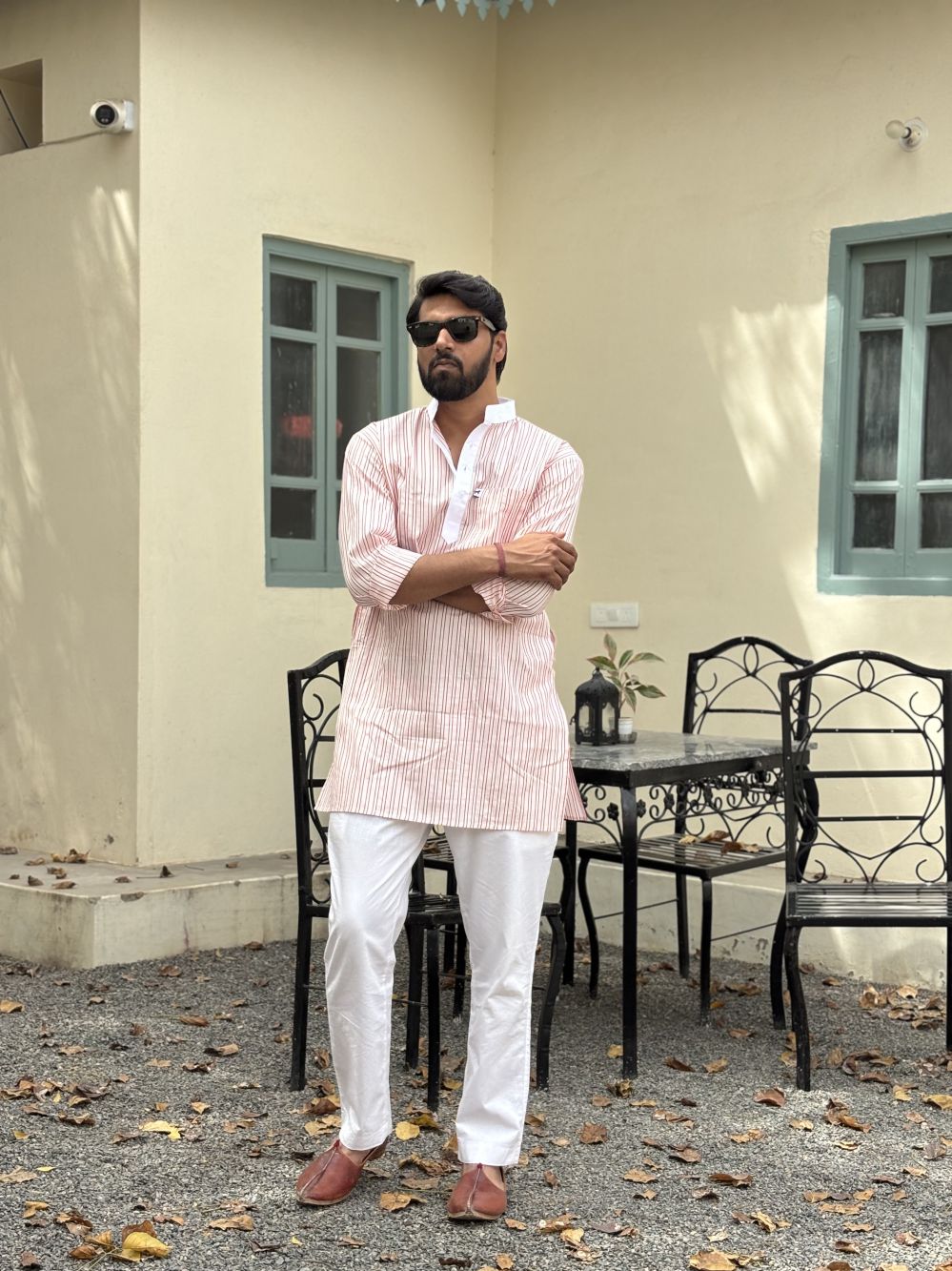 Light Pink Lining Long Kurta