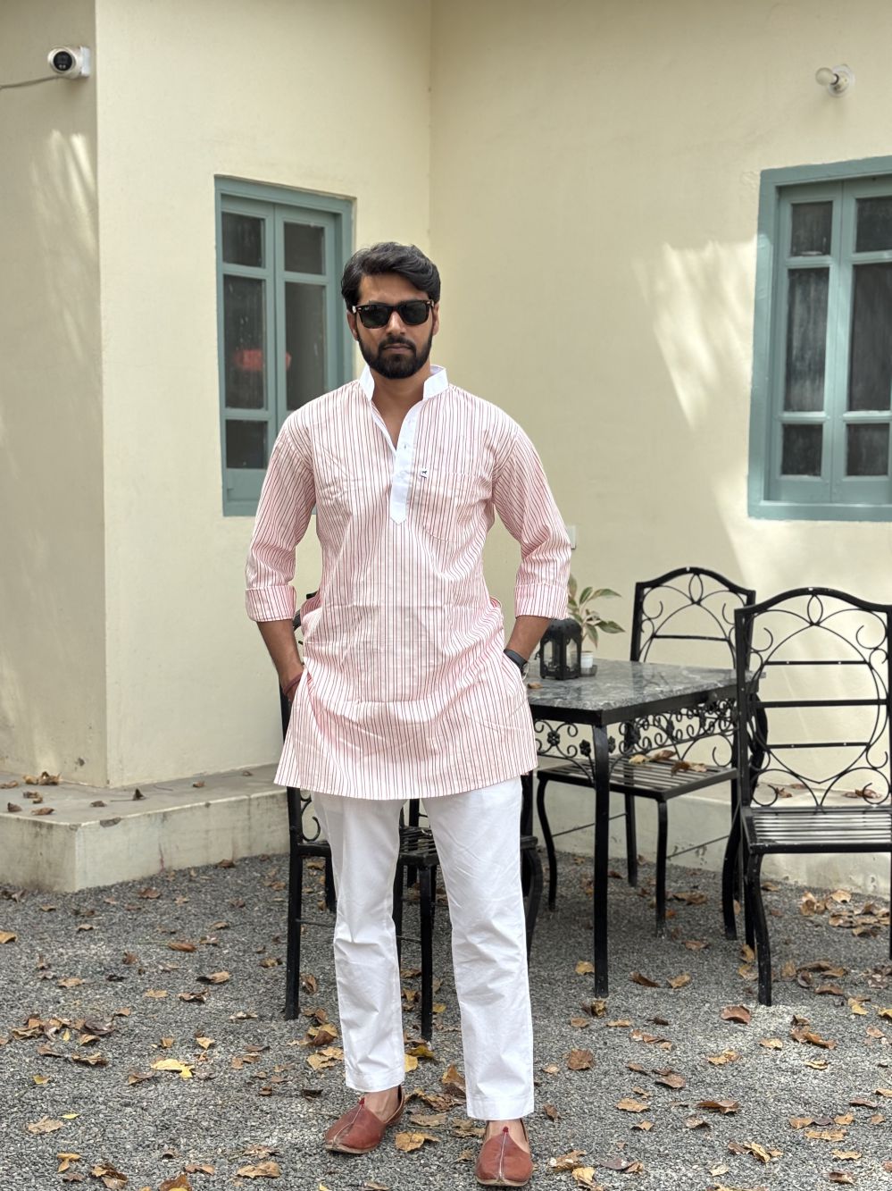 Light Pink Lining Long Kurta
