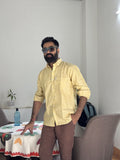 Light Yellow Plain Shirt