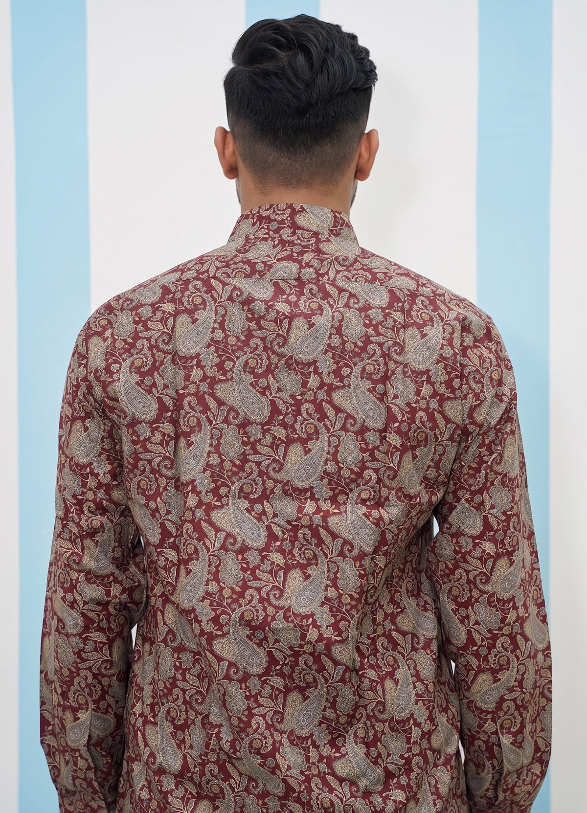 Maroon Paisley Printed Shirt
