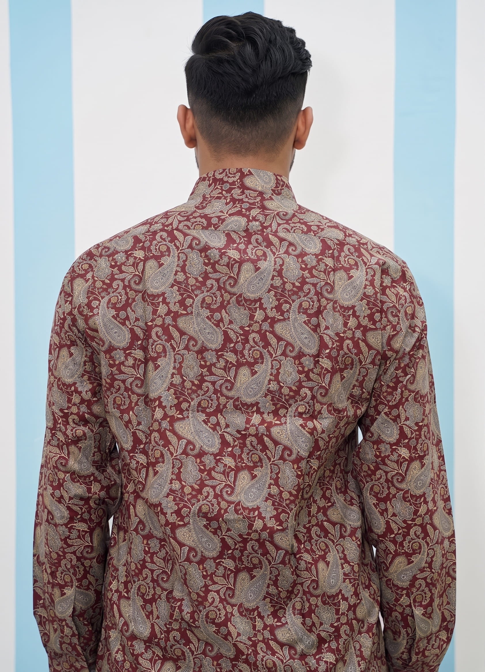Maroon Paisley Printed Shirt