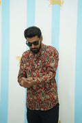 Maroon Paisley Printed Short Kurta