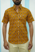 Mustard Floral Printed Shirt