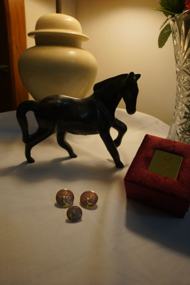 Regal Stag Emblem Button