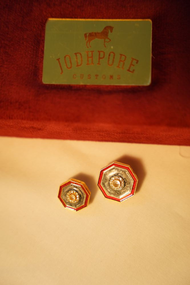 Royal Amber Octagon Button