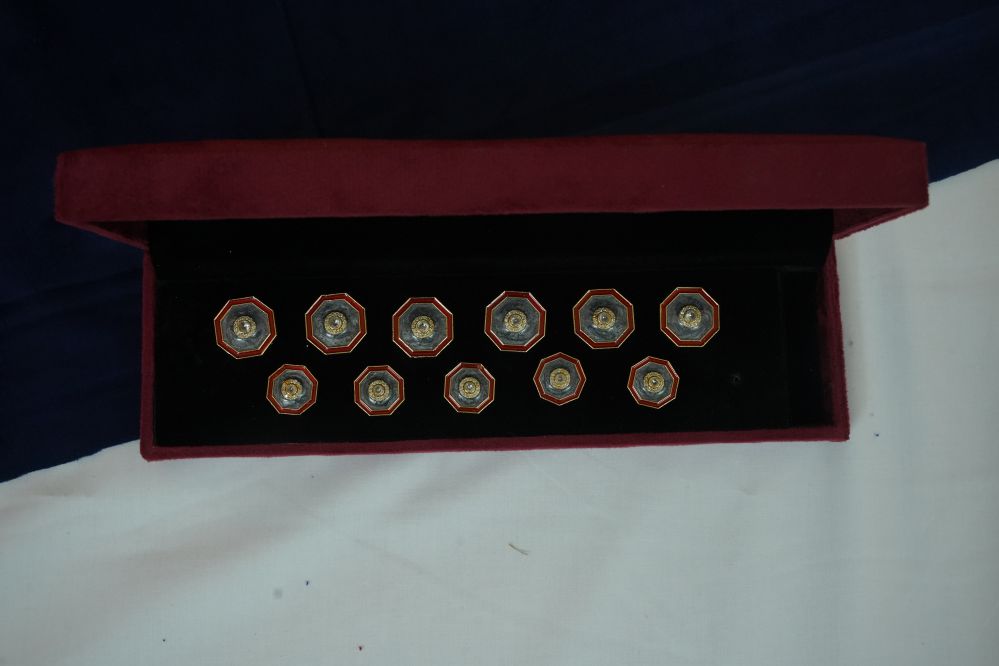 Royal Amber Octagon Button