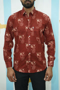 Rust Paisley Printed Shirt