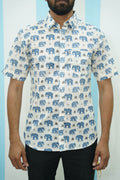 Blue Elephant Printed Shirt
