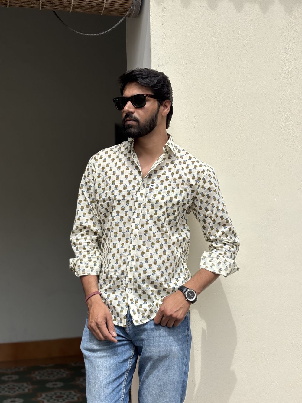 White Printed Shirt