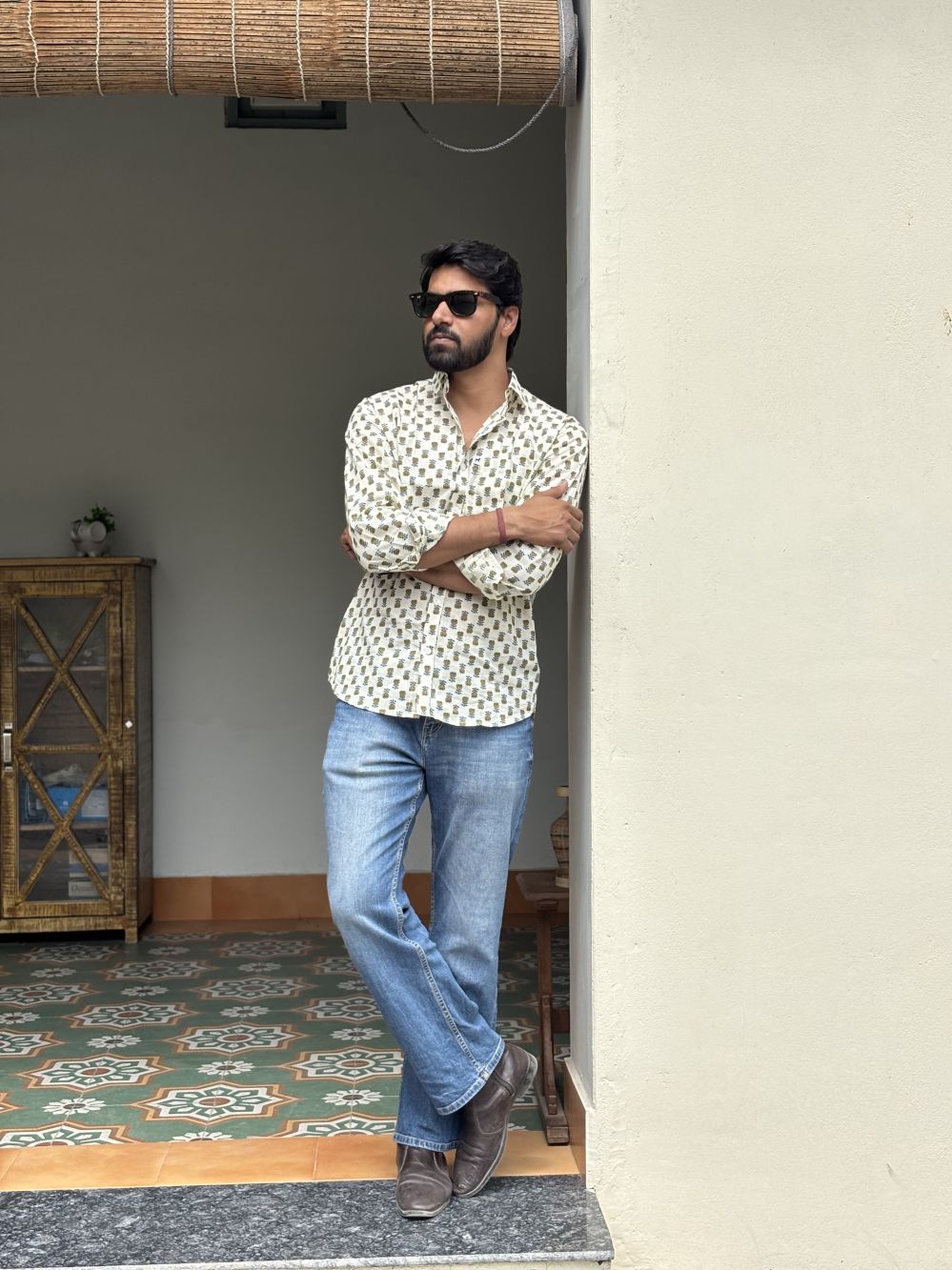 White Printed Shirt